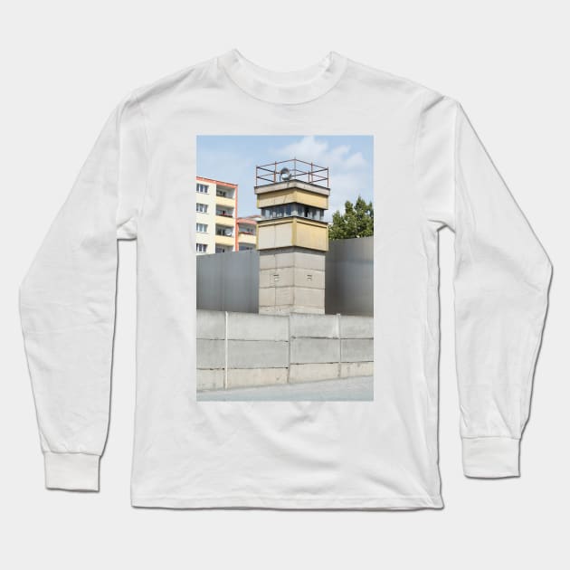 Former watchtower, Berlin Wall Memorial, Bernauer Strasse, Berlin Long Sleeve T-Shirt by Kruegerfoto